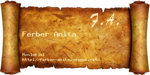 Ferber Anita névjegykártya